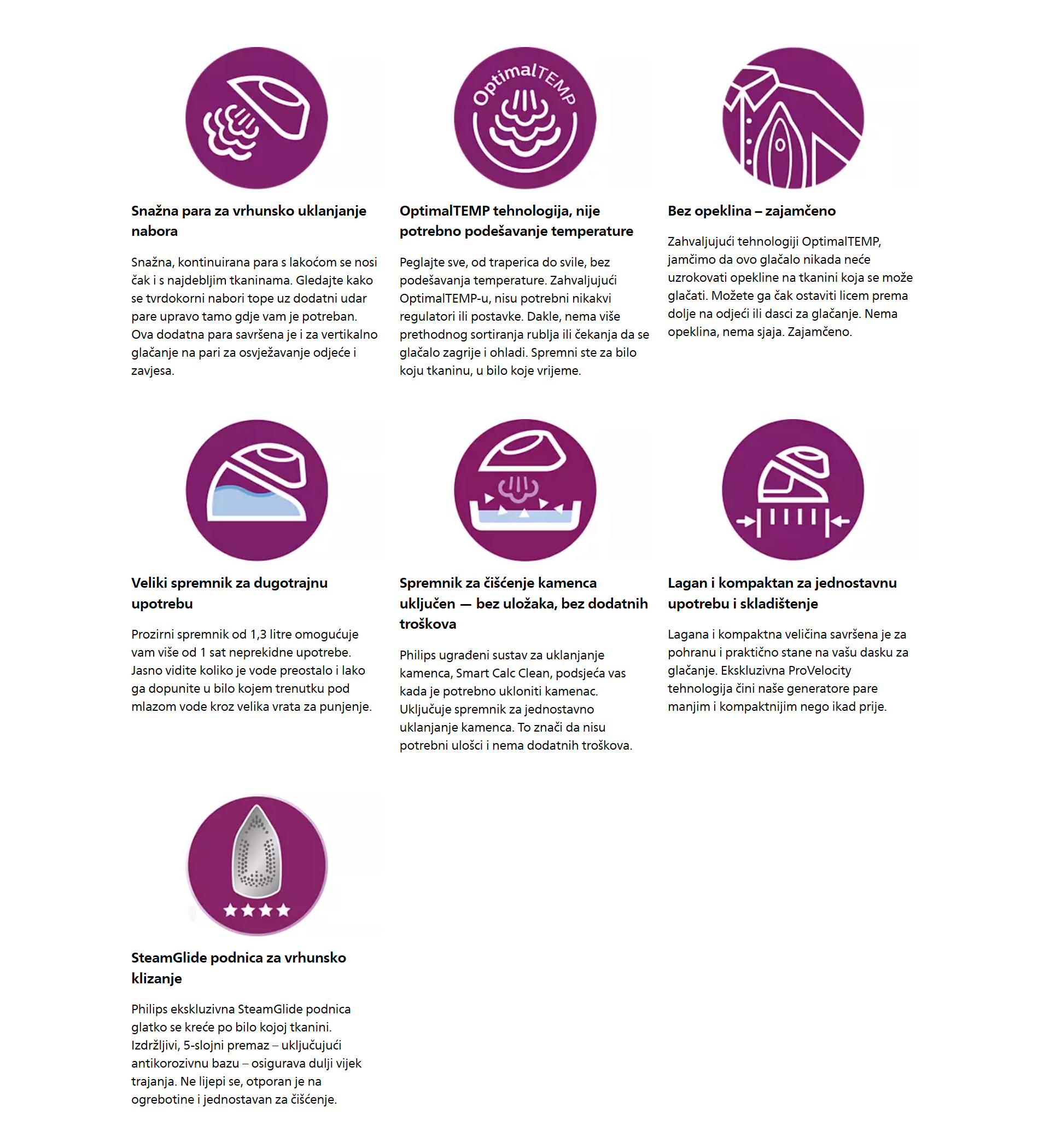 Philips GC6815/20 PerfectCare Compact Essential parna postaja glavne karakteristike